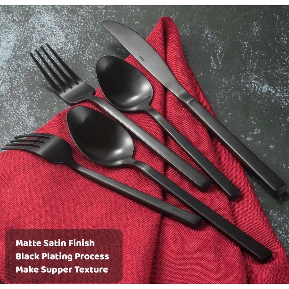 Alata Cube 45-Piece Forged Stainless Steel Flatware Set - Picture 5 of 7